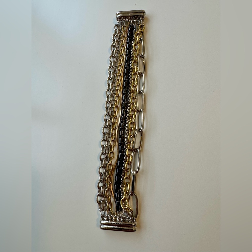 Mixed Metal and Chain Bracelet